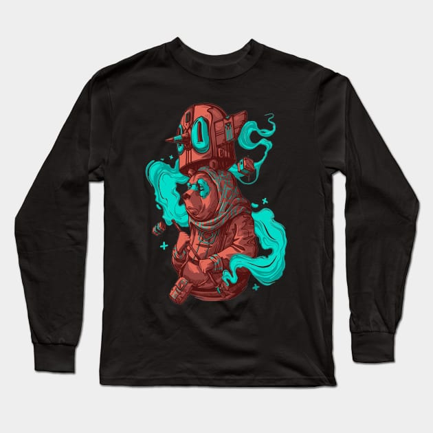 Native Bear Long Sleeve T-Shirt by cwtu26